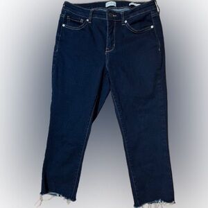 Wonderly Mid Rise Skinny Crop Blue Women's Jeans Size 10P